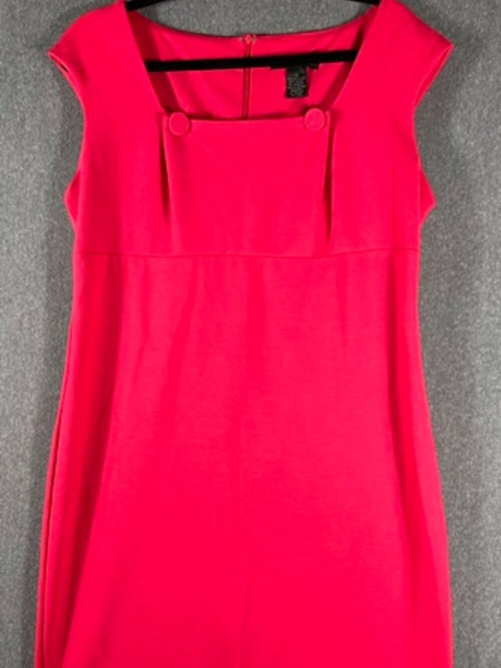 Grace Dresses Sheath Dress Womens Sz 12 Classic Pink Square Neck Zip Back